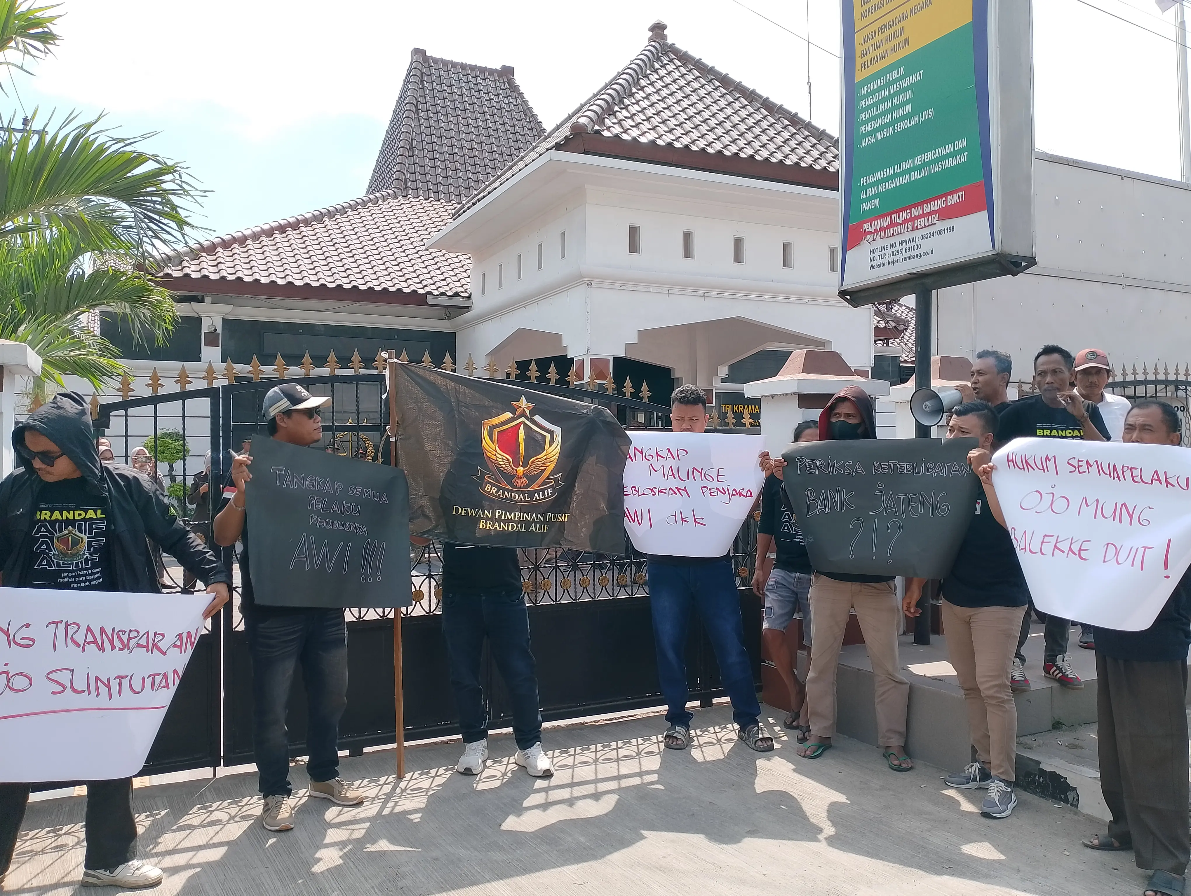 Kawal Dugaan Kasus Korupsi TPP Dindikpora, Ormas Brandal Alif Demo Kejaksaan Rembang Hari Ini!